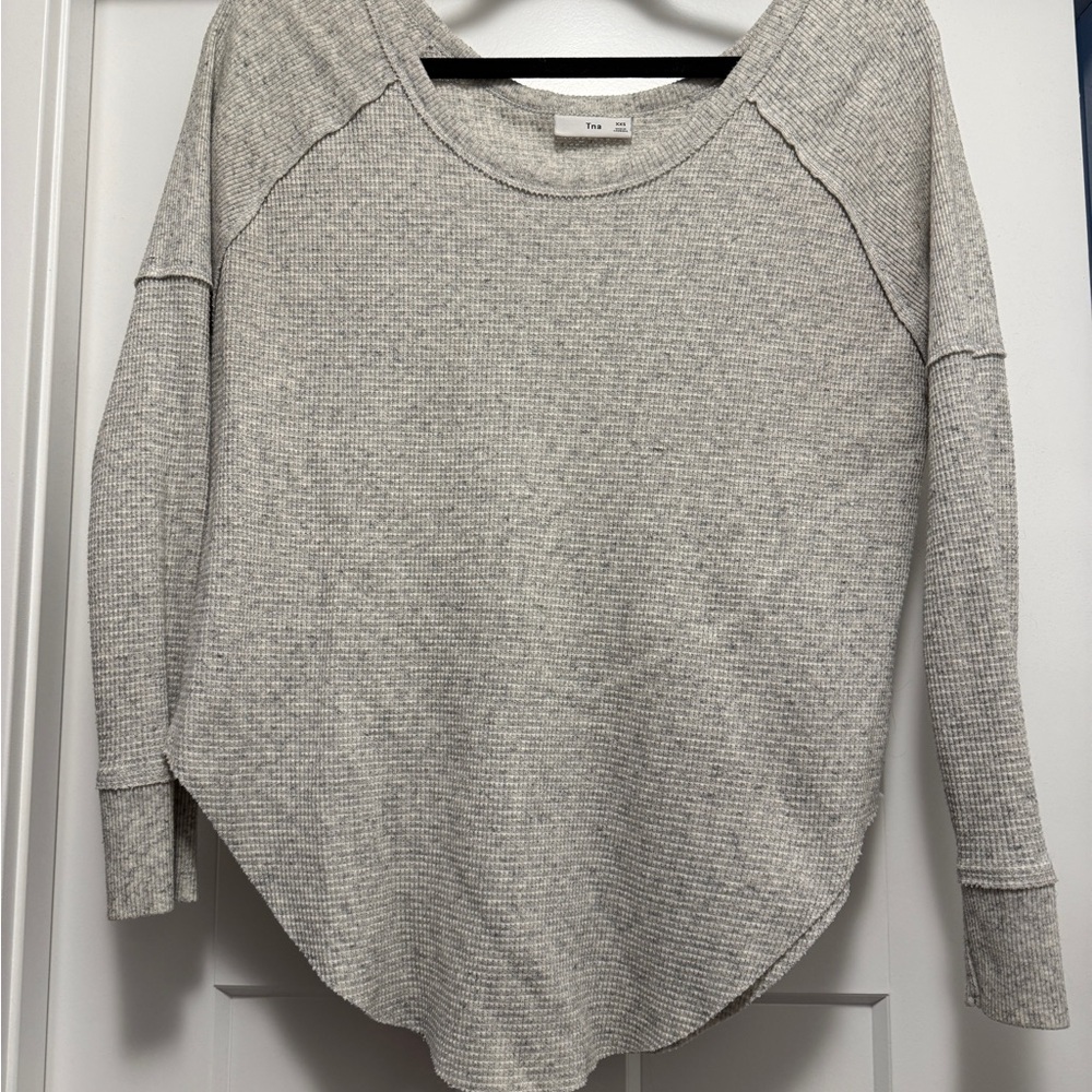 TNA Heather Gray Knit Sweater